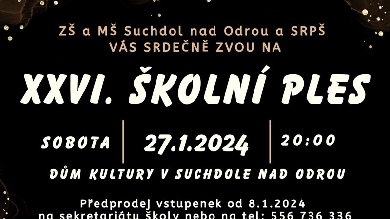 Pozvánka na Školní ples 2024