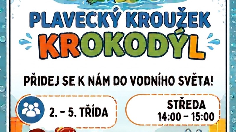Poslední volná místa v kroužku Krokodýl!