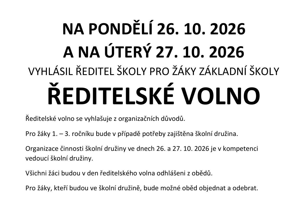 Ředitelské volno