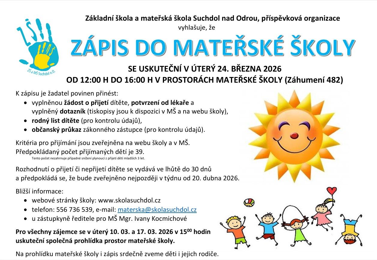 Zápis do mateřské školy