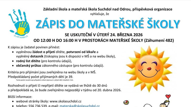 Zápis do mateřské školy