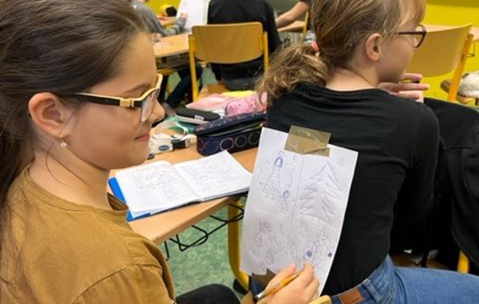 Vánoční hodina v anglickém jazyce v 5.třídě - zvětšit obrázek
