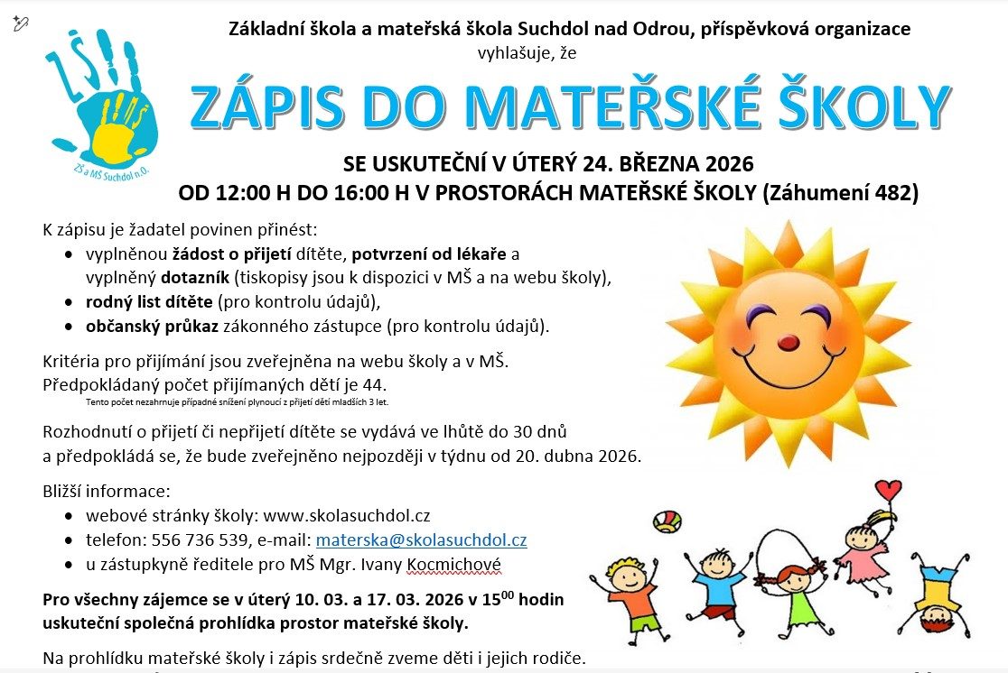 Zápis do mateřské školy