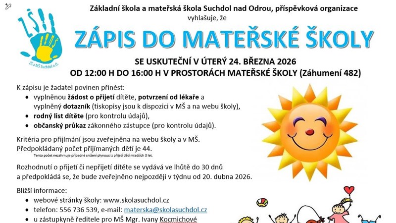 Zápis do mateřské školy