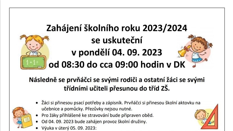 Zahájení školního roku 2023/2024