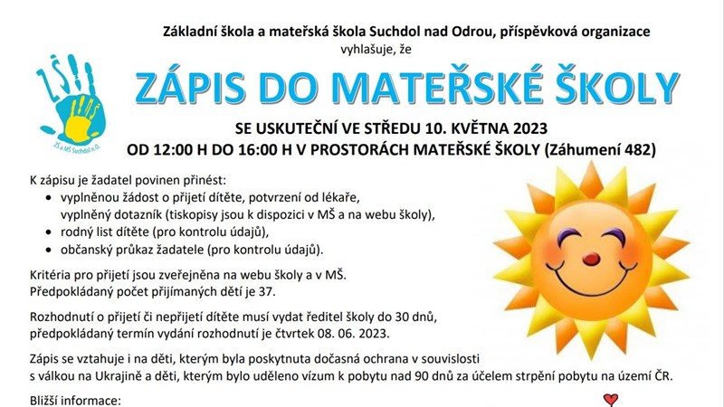 Zápis do MŠ