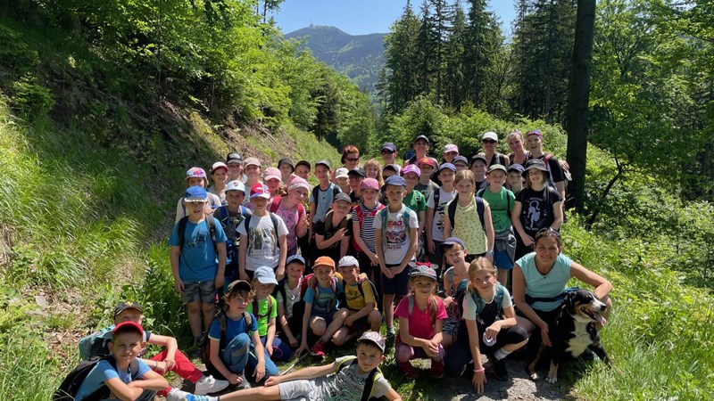 Škola v přírodě - Výstup na Lysou horu